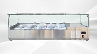 NSF Countertop Stainless Steel 5 Pans Salad Showcase CS-1200