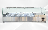 NSF Countertop Stainless Steel 5 Pans Salad Showcase CS-1200
