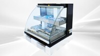 NSF Warmer Curved Front Open Glass Heated Display Case HWC-2PD