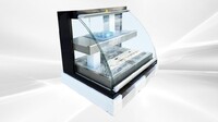 NSF Warmer Curved Front Open Glass Heated Display Case HWC-2PD