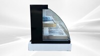 NSF Warmer Curved Front Open Glass Heated Display Case HWC-2PD