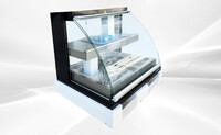NSF Warmer Curved Front Open Glass Heated Display Case HWC-2PD