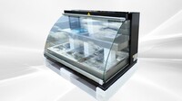 NSF Warmer Curved Front Open Glass Heated Display Case HWC-3PD