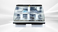 NSF Warmer Curved Front Open Glass Heated Display Case HWC-3PD