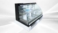 NSF Warmer Curved Front Open Glass Heated Display Case HWC-3PD