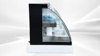 NSF Warmer Curved Front Open Glass Heated Display Case HWC-3PD
