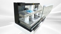 NSF Warmer Curved Front Open Glass Heated Display Case HWC-3PD