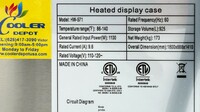 NSF 72 Ins Stainless steel Hot Show Case HW-571