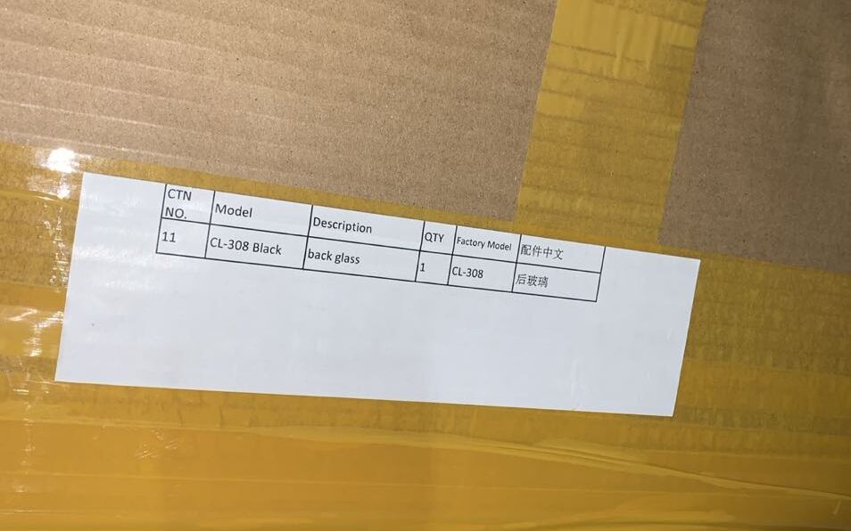[Parts] CL-308 Back glass