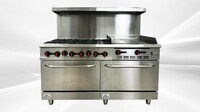 6 Burner With 24 ″ Griddle NSF Oven range TC-R60-24MG