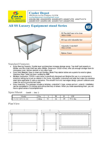 72x28 All SS Base Equipment Stand NSF HN-WT2872-4SLBR