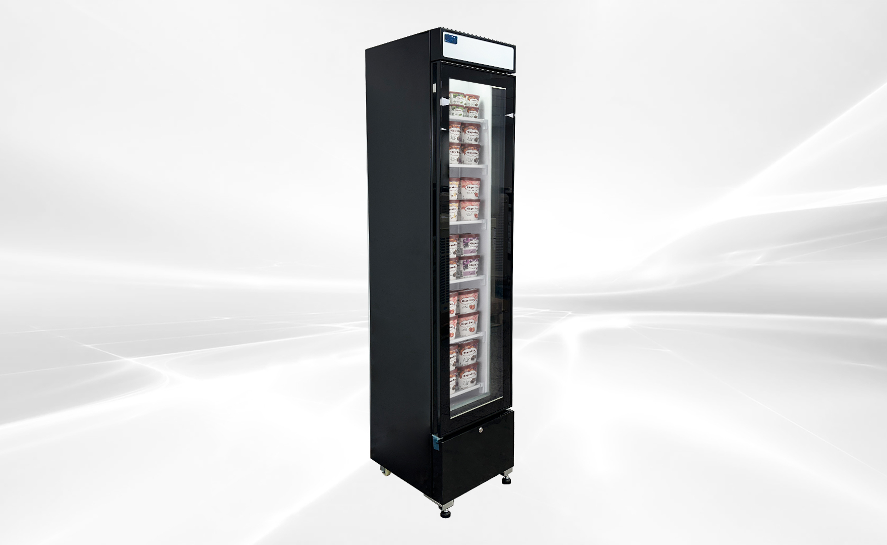 NSF Narrow Glass Door Freezer 6.5 CU.FT SD-190