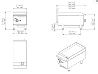 NSF 12 Ins Commercial Countertop Gas Griddle HLRG-300