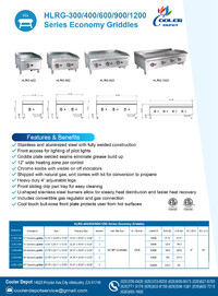 NSF 12 Ins Commercial Countertop Gas Griddle HLRG-300