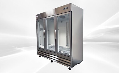 NSF 3Glass Door Stainless Steel Commercial Freezer CFD-3FFGSS