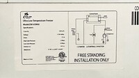 NSF -65°C Tuna fish seafood Sashimi freezer -65W60