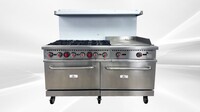 60 ins 6b24g NSF oven range with legs HFSO-60-G24