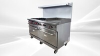 60 ins 6b24g NSF oven range with legs HFSO-60-G24