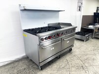 60 ins 6b24g NSF oven range with legs HFSO-60-G24