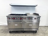 60 ins 6b24g NSF oven range with legs HFSO-60-G24