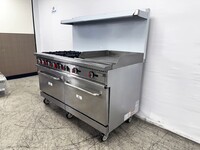 60 ins 6b24g NSF oven range with legs HFSO-60-G24