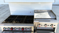 60 ins 6b24g cheese melter NSF oven range with legs HFSO-60-GS24