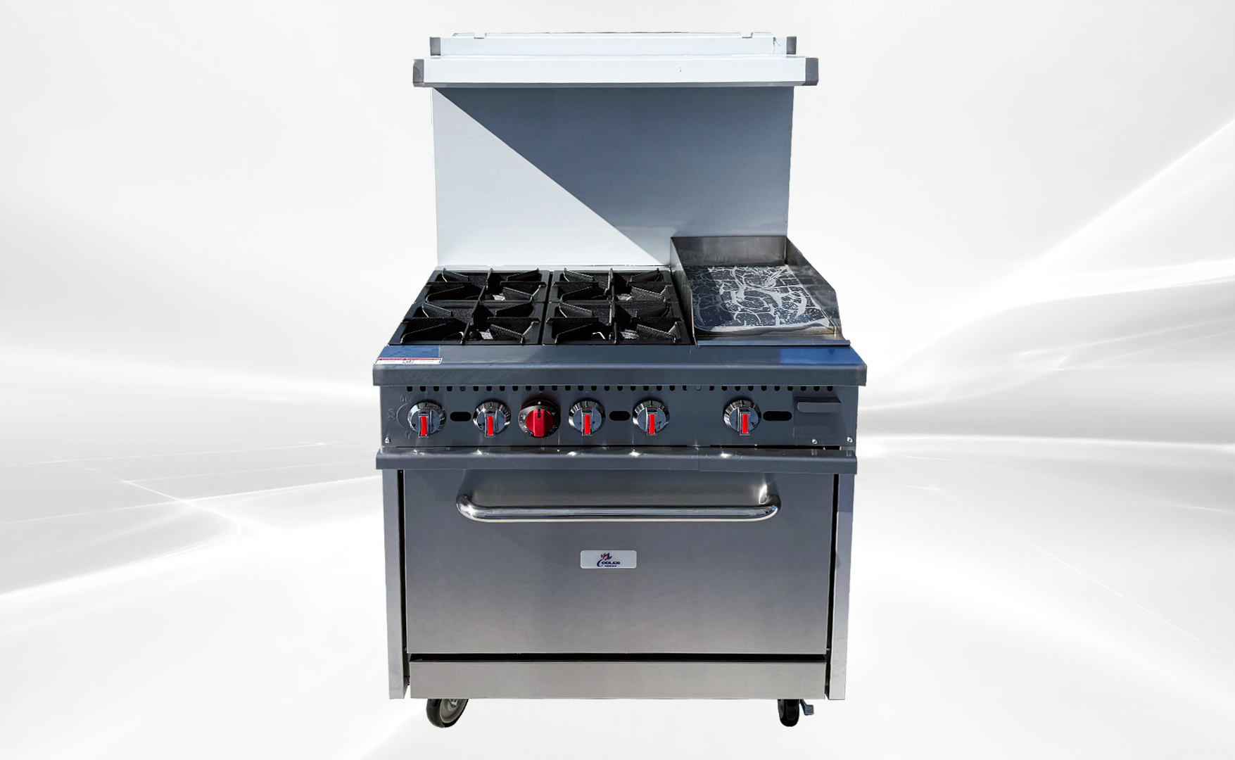 36 ins 4b12g NSF oven ranges with legs HFSO-36-G12