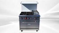 36 ins 4b12g NSF oven ranges with legs HFSO-36-G12