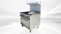 36 ins 4b12g NSF oven ranges with legs HFSO-36-G12