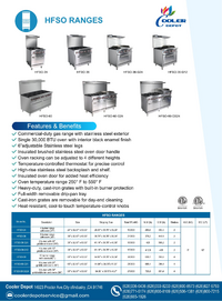 36 ins 4b12g NSF oven ranges with legs HFSO-36-G12
