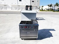 36 ins 4b12g NSF oven ranges with legs HFSO-36-G12