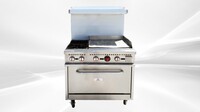 36 inches 2 Burner 24 Grill NSF oven ranges HFSO-36-G24