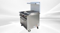 36 inches 2 Burner 24 Grill NSF oven ranges HFSO-36-G24