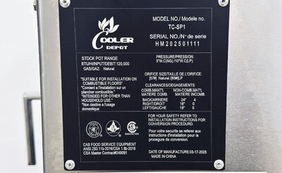 NSF NG Stock Pot Range 1 Burner 120000 btu BH-1