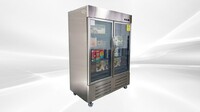 NSF 2Glass Door Stainless Steel Commercial Freezer CD-56FG-2