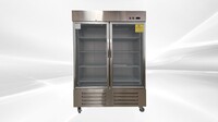 NSF 2Glass Door Stainless Steel Commercial Freezer CD-56FG-2