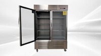 NSF 2Glass Door Stainless Steel Commercial Freezer CD-56FG-2