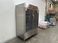 NSF 2Glass Door Stainless Steel Commercial Freezer CD-56FG-2