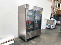 NSF 2Glass Door Stainless Steel Commercial Freezer CD-56FG-2