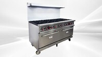 NSF 10 Burner Double Oven Gas Range with legs HFSO-60