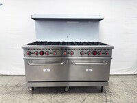 NSF 10 Burner Double Oven Gas Range with legs HFSO-60