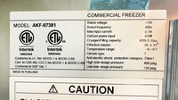 NSF Reach In One Door Freezer SS interior AKF-07381