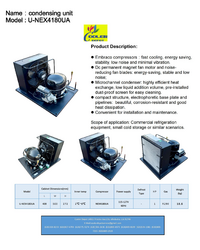 1HP Condensing Unit U-NEX4180UA