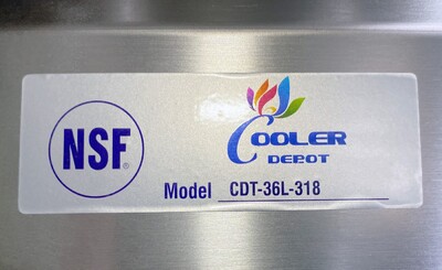 NSF Clean Dish Table 36W x 30D x43.7H inches HN-DTC36L