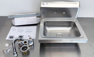 17 ins Commercial NSF SS hand Sink With Faucet HS-17-320