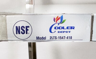 NSF 47 in Two-layer Stainless Steel Shelf 2LTS-1547-418