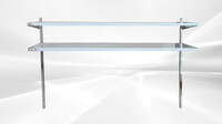 NSF 72 in Two-layer Stainless Steel Shelf 2LTS-1572-418