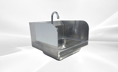 15 ins hand sink with two splashes and faucet HS-15-LR-320