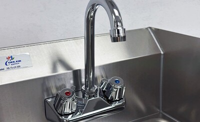 15 ins hand sink with two splashes and faucet HS-15-LR-320