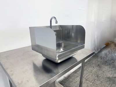 15 ins hand sink with two splashes and faucet HS-15-LR-320